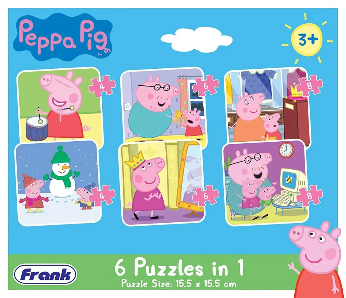 Frank Peppa Pig - 6 In 1 Puzzle For 3 Year Old Kids And Above 1