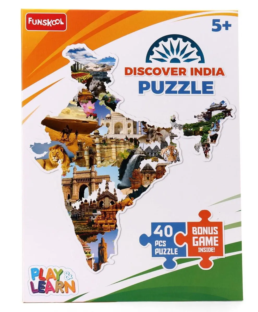Funskool Play & Learn-Discover India Educational Puzzle For 5 Year Old Kids And Above 1