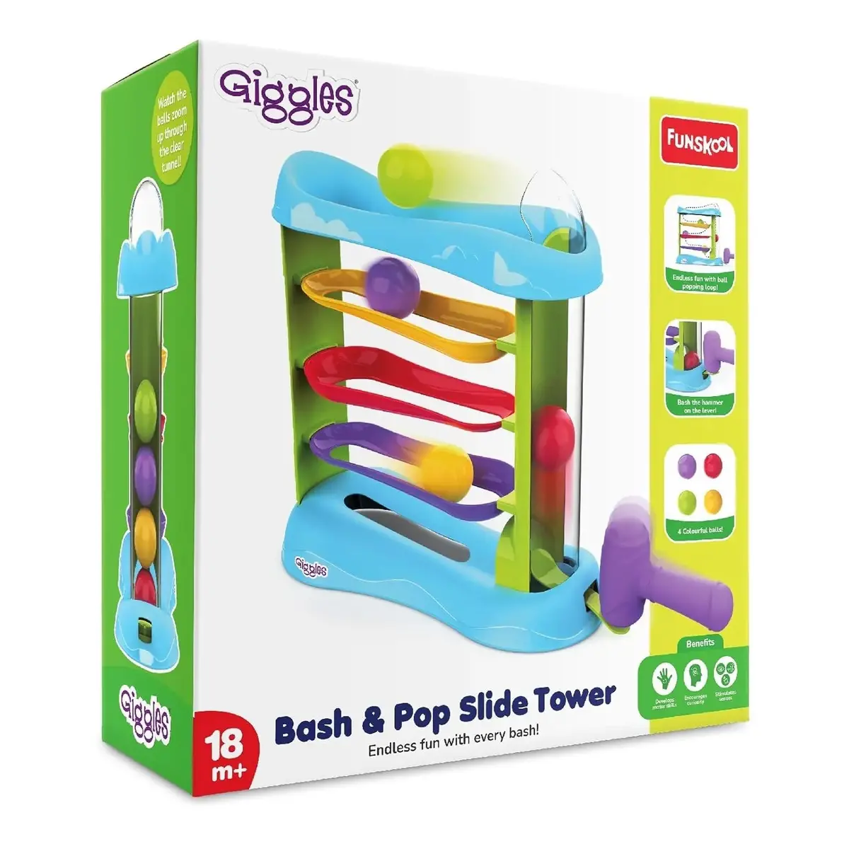 Funskool Giggles Bash & Pop Slide Tower For Ages 2+ 1