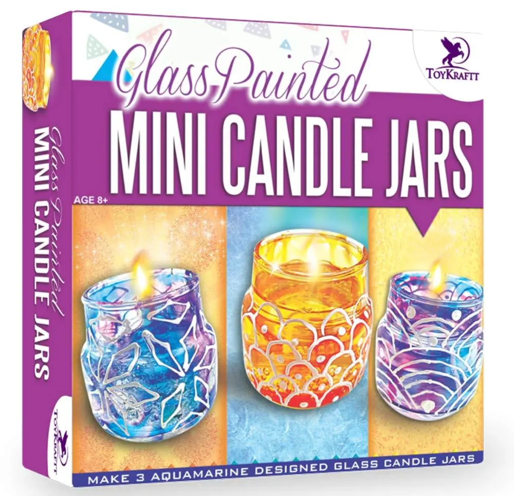 Toykraft Glass Painted Mini Candle Art And Craft Activity Kit 1