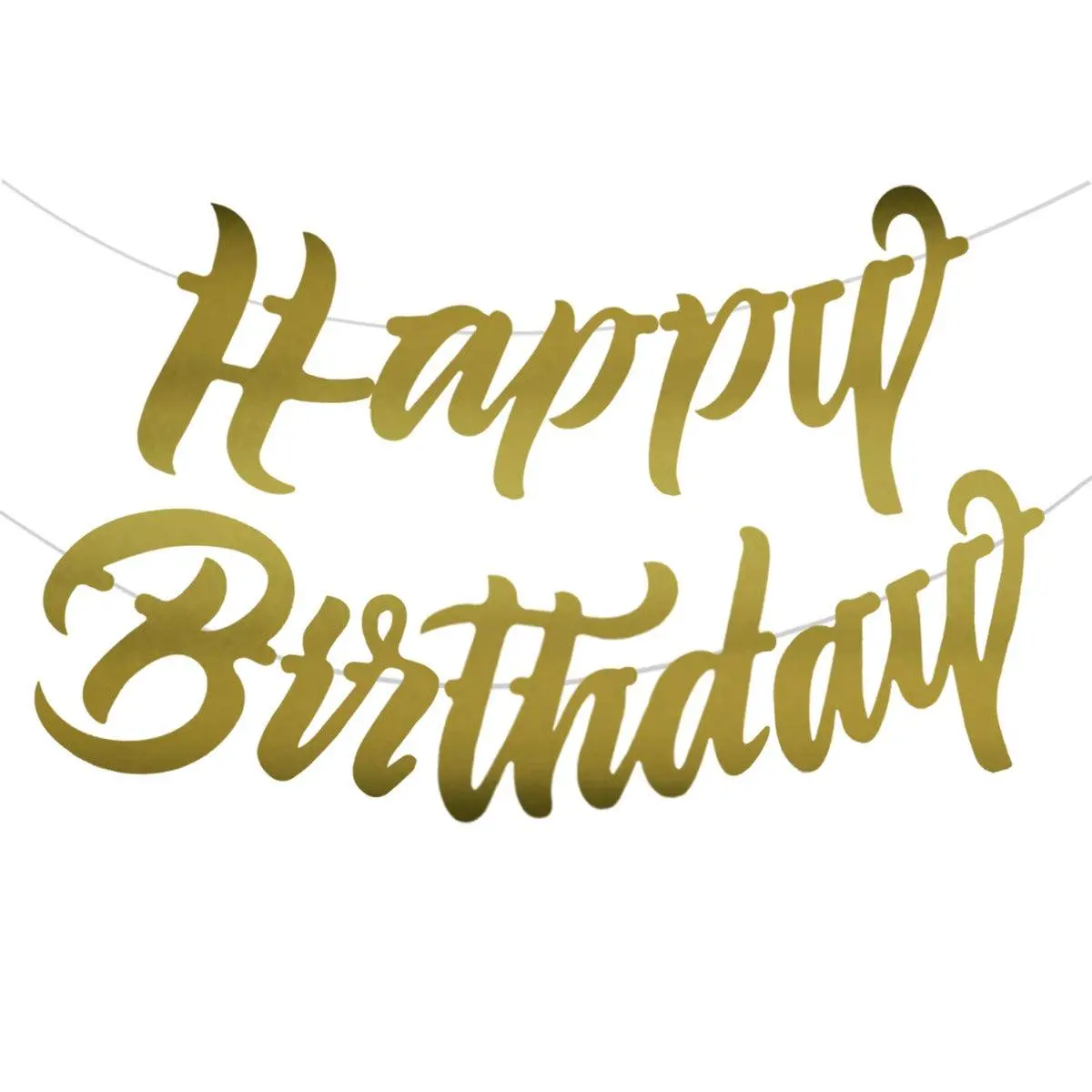 Partycorp Gold Cursive Happy Birthday Alphabet Letter Banner Decoration Set 1