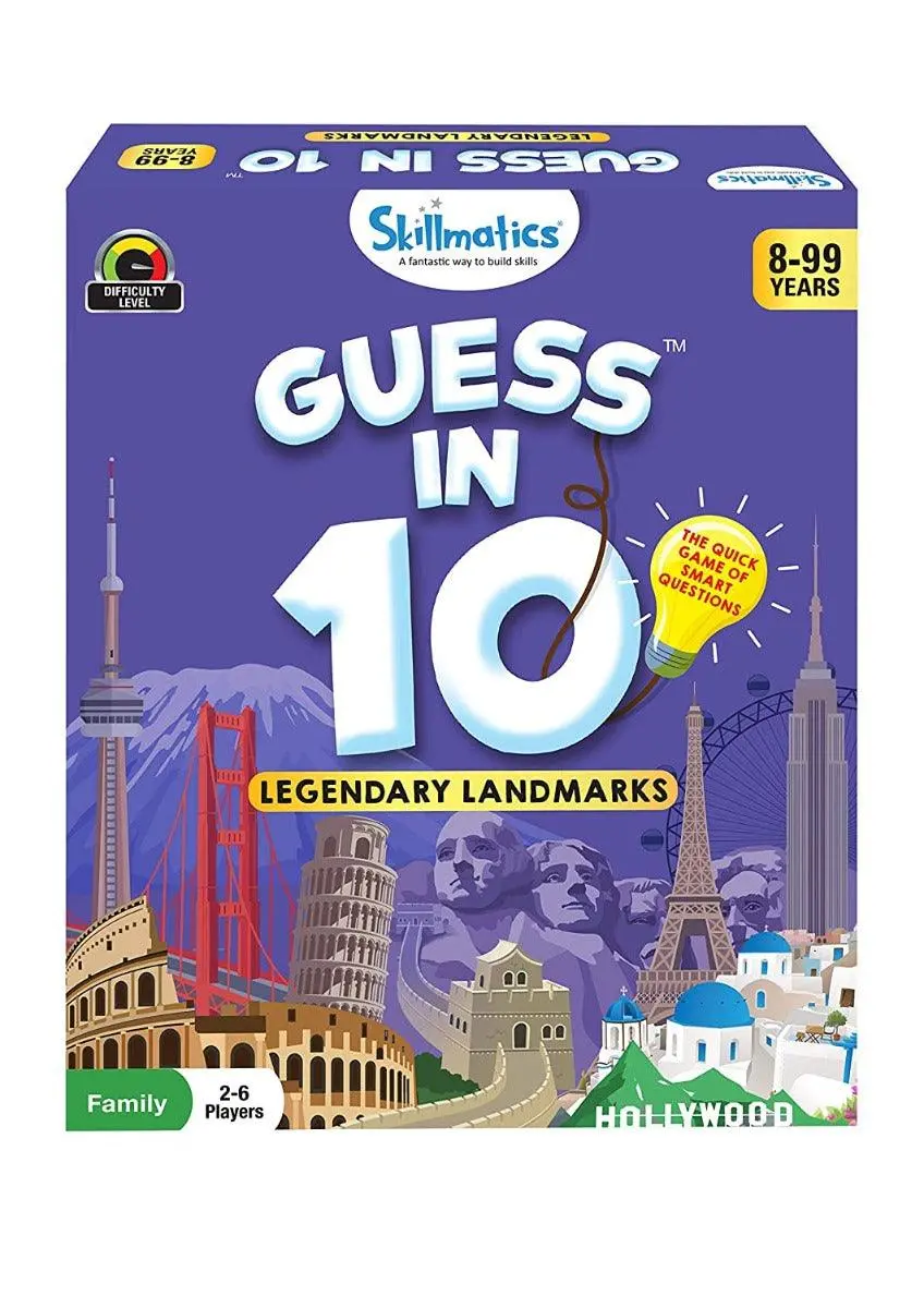 Skillmatics Legendary Landmarks - Guess In 10 (Ages 8-99) | Card Game Of Smart Questions | General Knowledge For Families | Gifts For Boys And Girls 1
