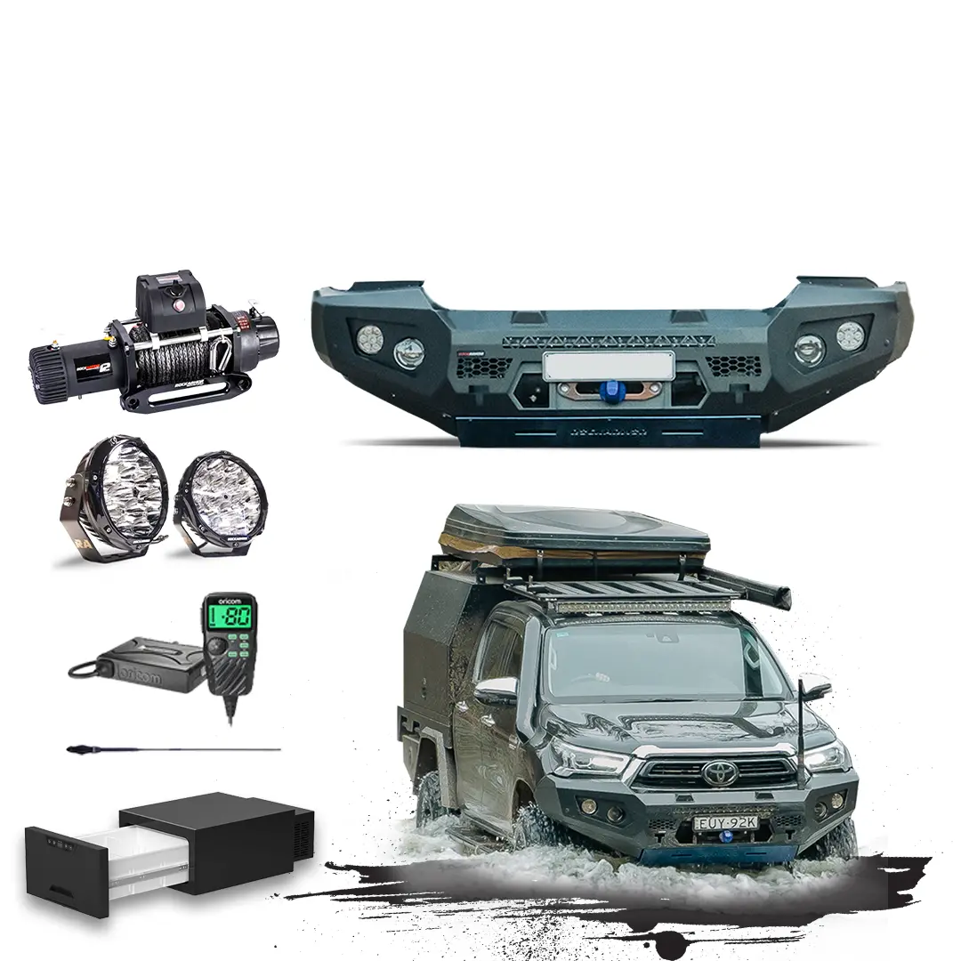 N80 Hilux Touring Pack Suits: N80 Hilux 08/2020 - 11/2025 - Bumper, Winch, Lights, Uhf + Free Fridge 1