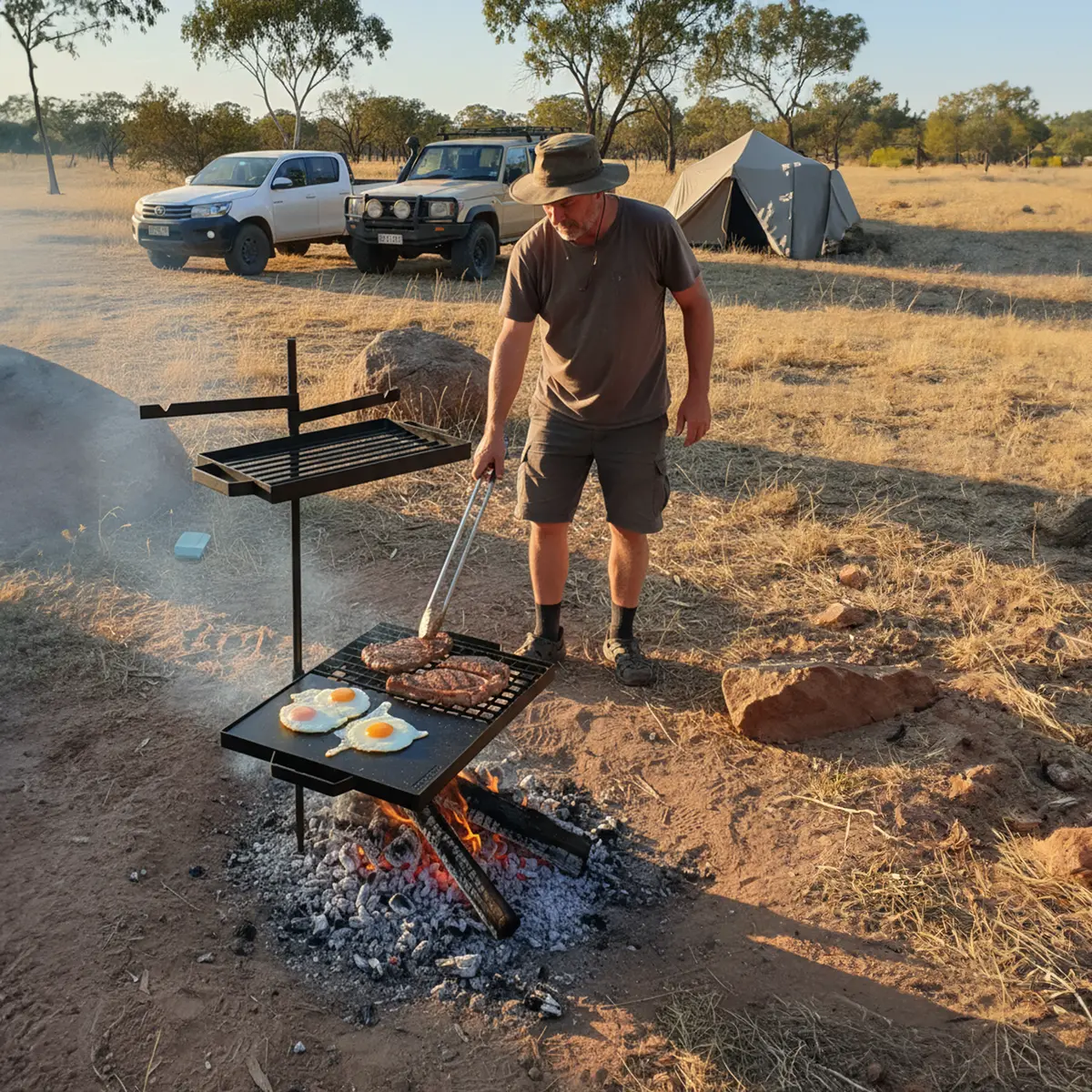 Camping Grill Barbecue For Camp Fire Bbq 1