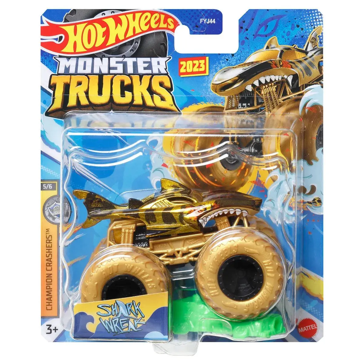 Hot Wheels 1:64 Scale Shark Wreak Monster Truck For Ages 3+ (Hlr97) 1