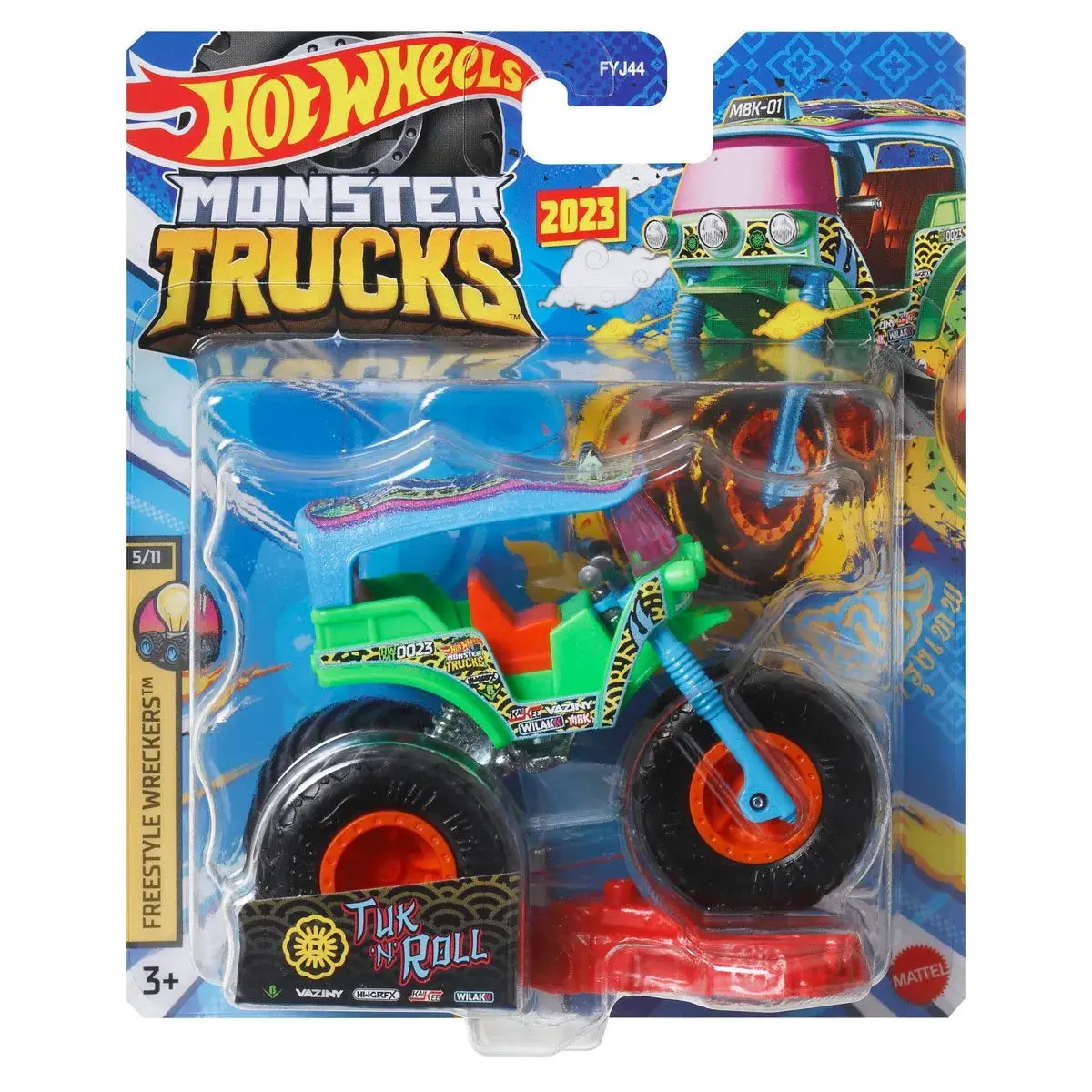 Hot Wheels 1:64 Scale Tuk N Roll Monster Truck For Ages 3+ (Hkm38) 1