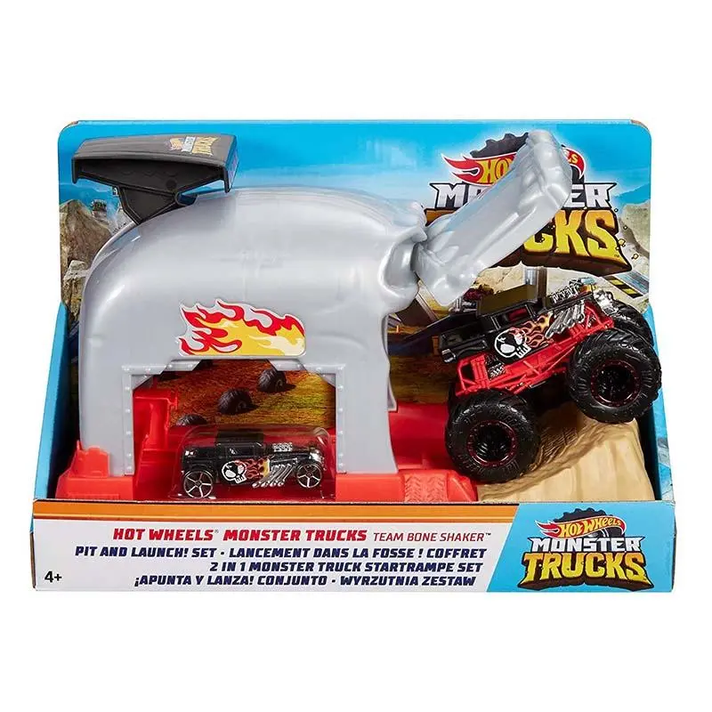 Hot Wheels Monster Trucks Bone Shaker Launcher Playset 1