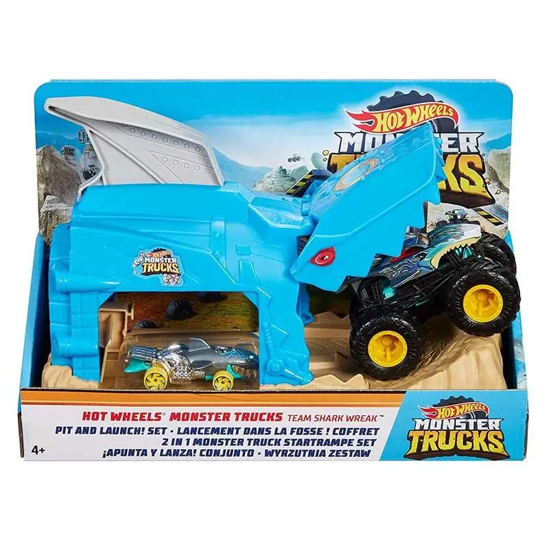 Hot Wheels Monster Trucks Shark Launcher Playset 1