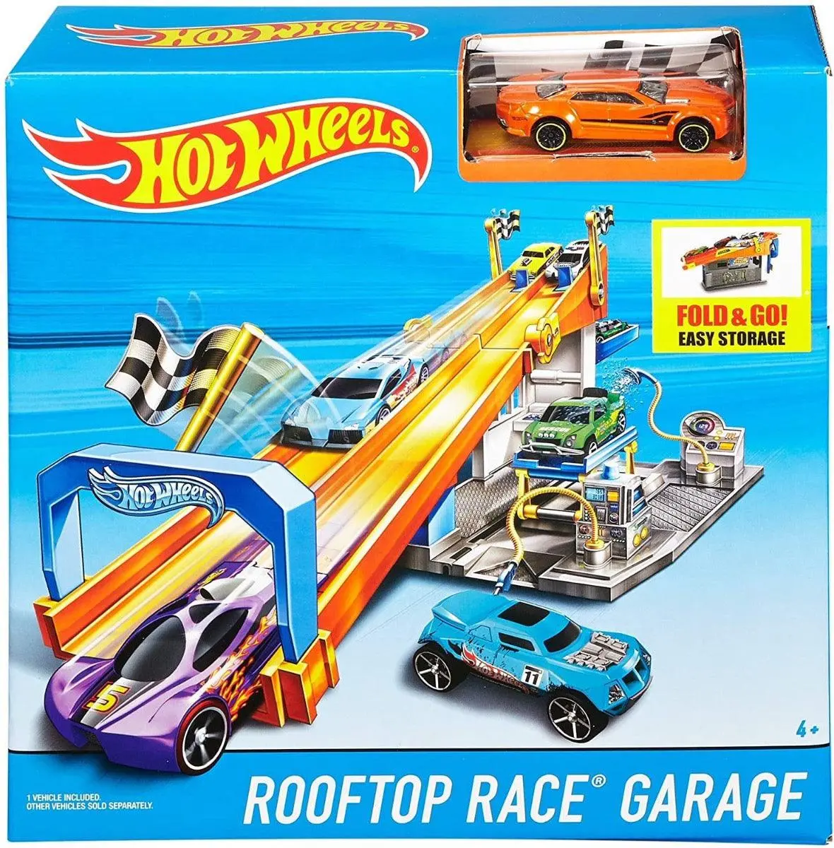 Hot Wheels Rooftop Race Garage Play Set 1