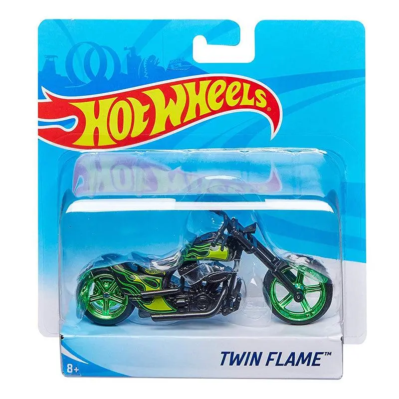Hot Wheels Street Power Twin Flame Large-Scale Motorcycles 1