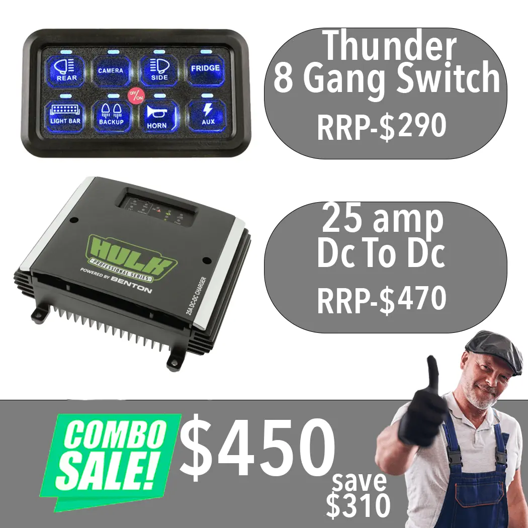 Eofys Thunder 8 Gang Switch + Hulk 25Amp Dc To Dc 1