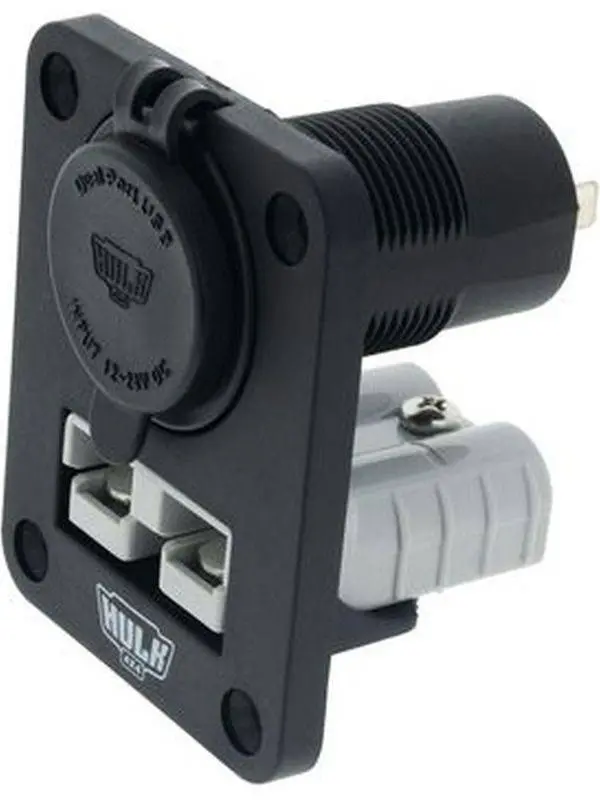 Hulk 4X4 Double Flush Mount Housing 50A Anderson Style Plug (Hu7006b) 1