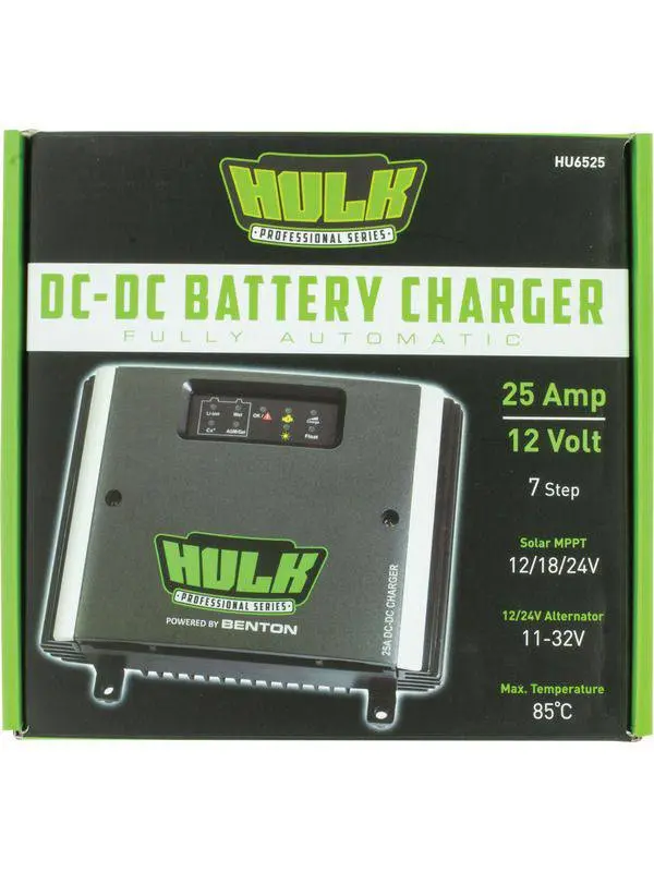 Hulk | Dc-Dc 25A Battery Charger | 12/24V Multi Stage 2X 12V 1