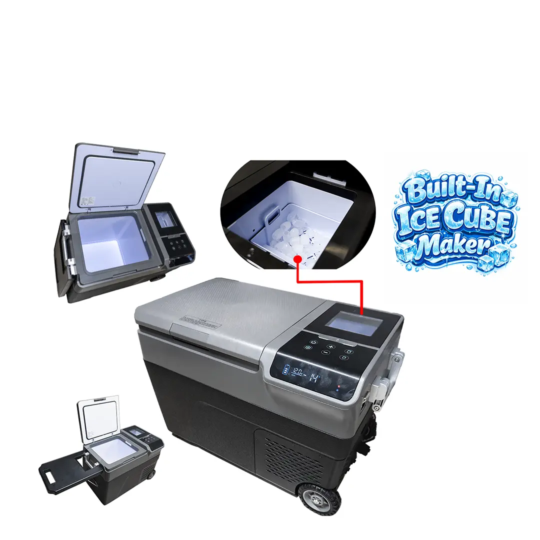 Ice Crafter 38L Portable Car Fridge - Built In Ice Maker 1