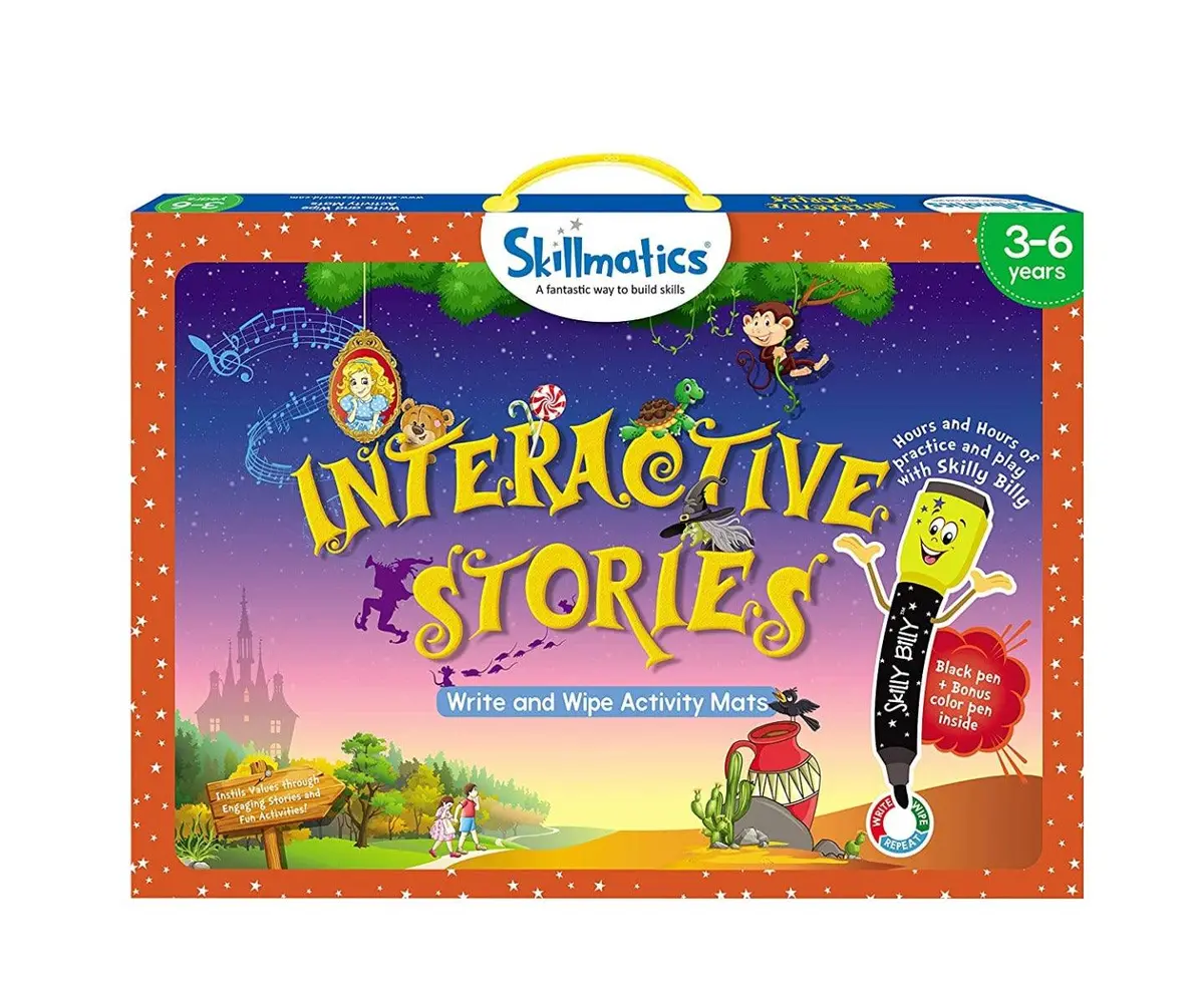 Skillmatics Interactive Stories (3-6 Years) / Reusable Activity Mats / Educational Game With 2 Markers / Gifts For Kids 1