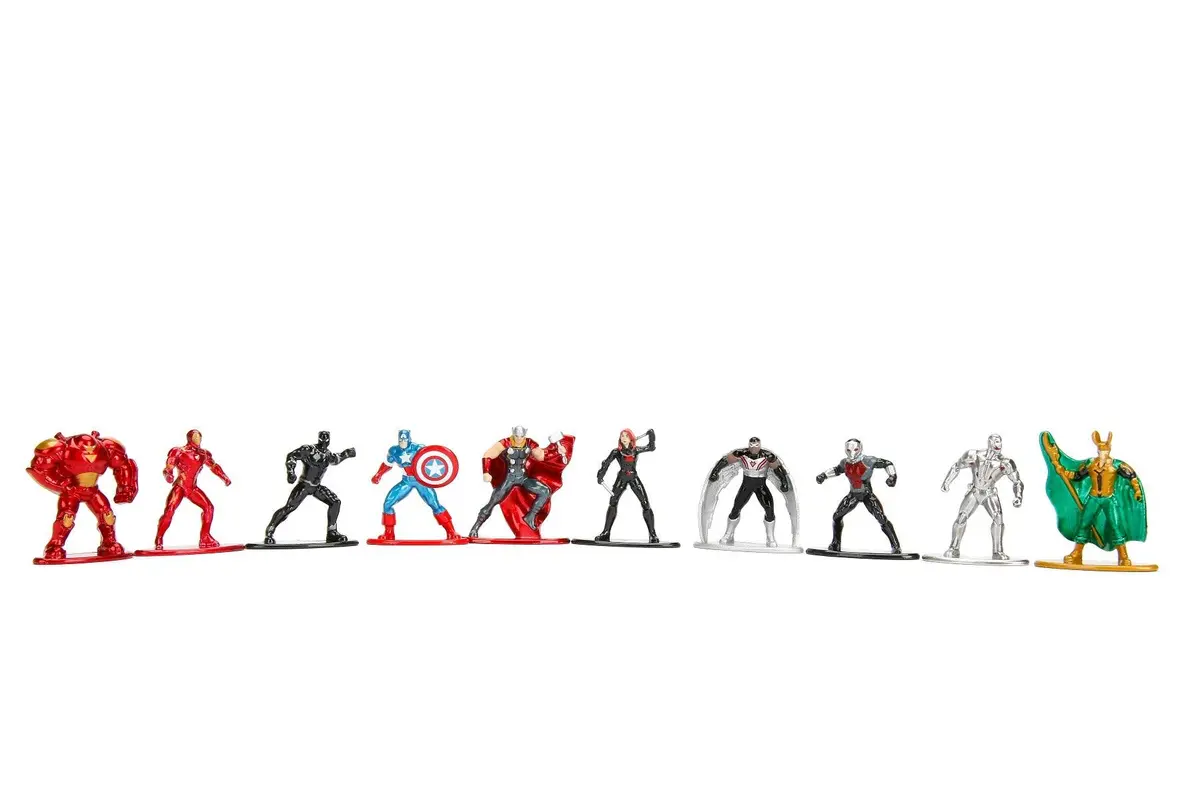 Jada Toys Diecast Nano Metalfigs Marvel Action Figures - 1.65 Inch (Pack Of 10) 2