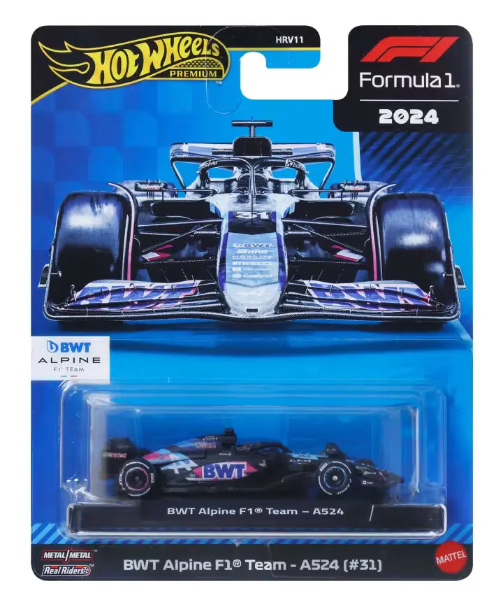 Hot Wheels Race Team Bwt Alpine F1 A524 (#31) 1:64 Scale Premium Die-Cast Formula 1 Collectible Toy Race Car With Real Riders Tires & Metal/Metal Body & Chassis For Collectors 1