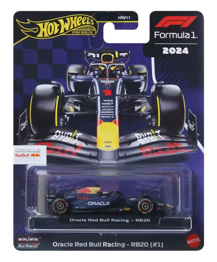Hot Wheels Race Team Oracle Red Bull Racing - Rb20 (#1) 1:64 Scale Premium Die-Cast Formula 1 Collectible Toy Race Car With Real Riders Tires & Metal/Metal Body & Chassis For Collectors 1