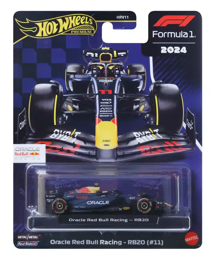 Hot Wheels Race Team Oracle Red Bull Racing - Rb20 (#11) 1:64 Scale Premium Die-Cast Formula 1 Collectible Toy Race Car With Real Riders Tires & Metal/Metal Body & Chassis For Collectors 1
