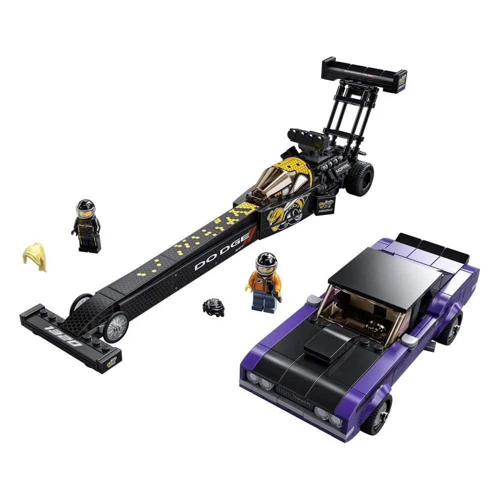 Lego Speed Champions Mopar Dodge Srt Top Fuel Dragster & 1970 Dodge Challenger Building Kit For Ages 8+ 2