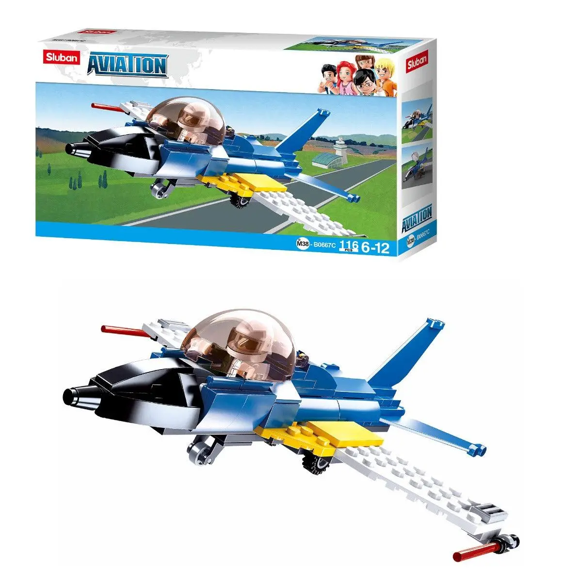 Sluban Training Plane Building Blocks For Ages 6+ 1