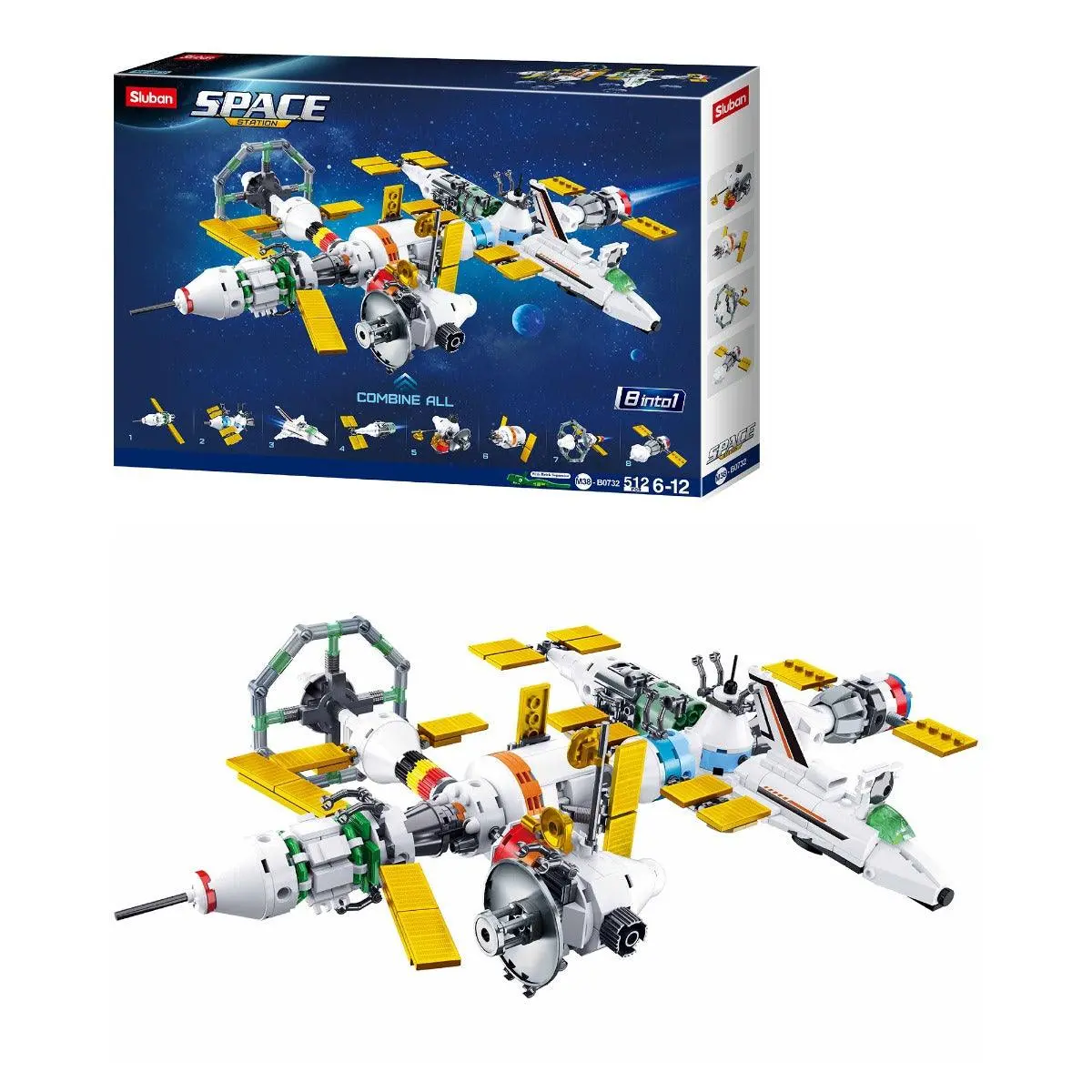 Sluban International Space Station 8 In 1 Building Blocks For Ages 6+ 1