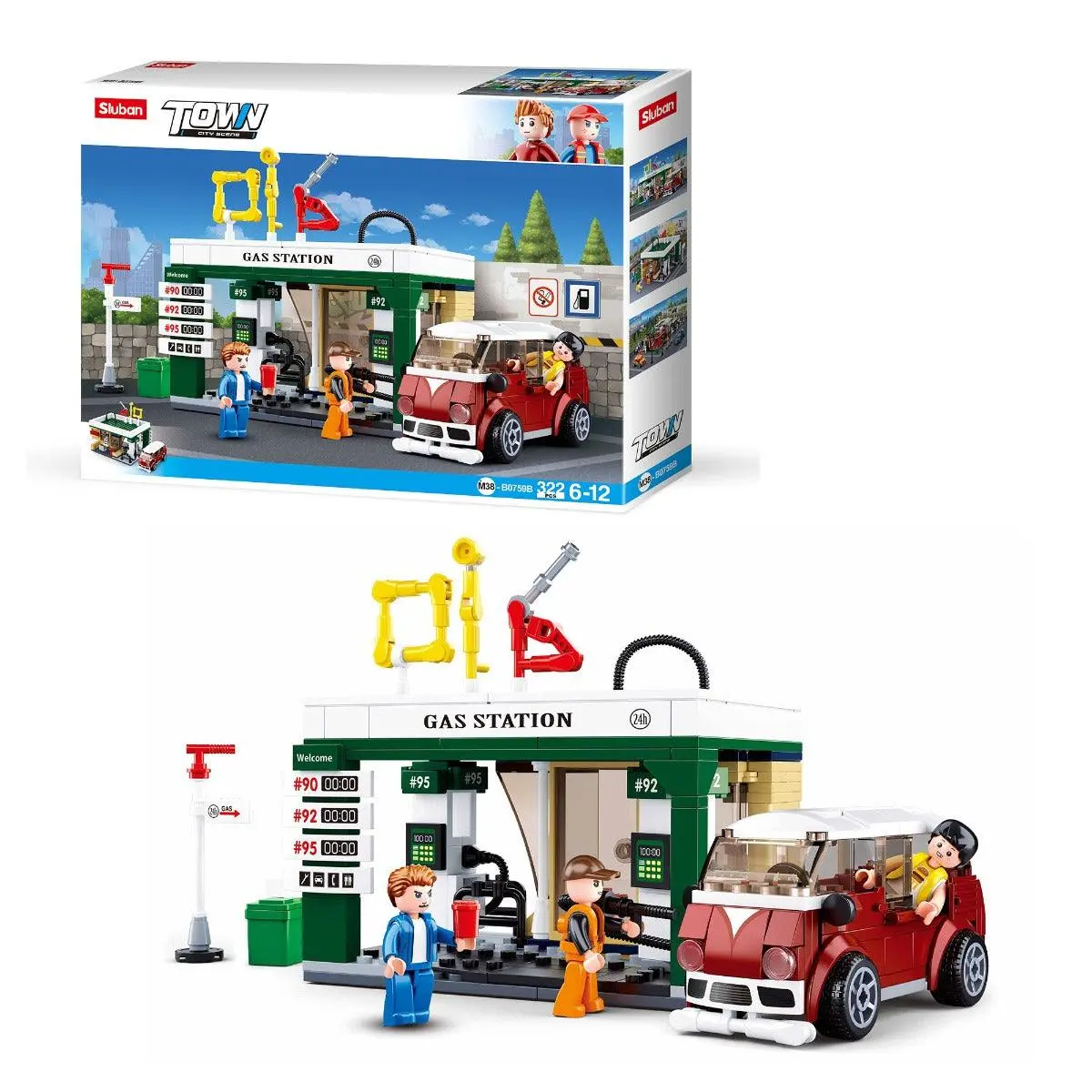 Sluban Town-Petrol Station Building Blocks For Ages 6+ 1