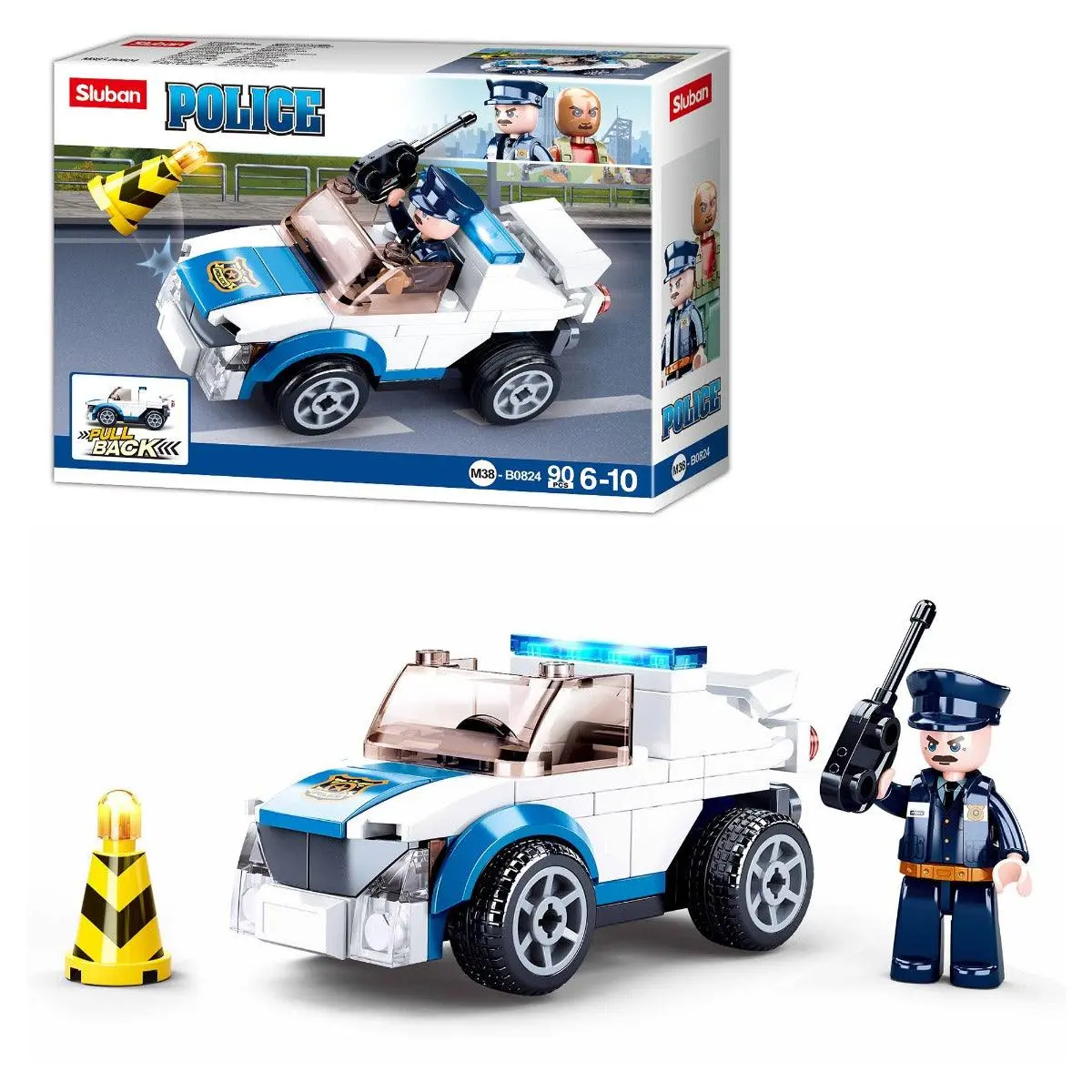Sluban Police Car Building Blocks For Ages 6+ 1