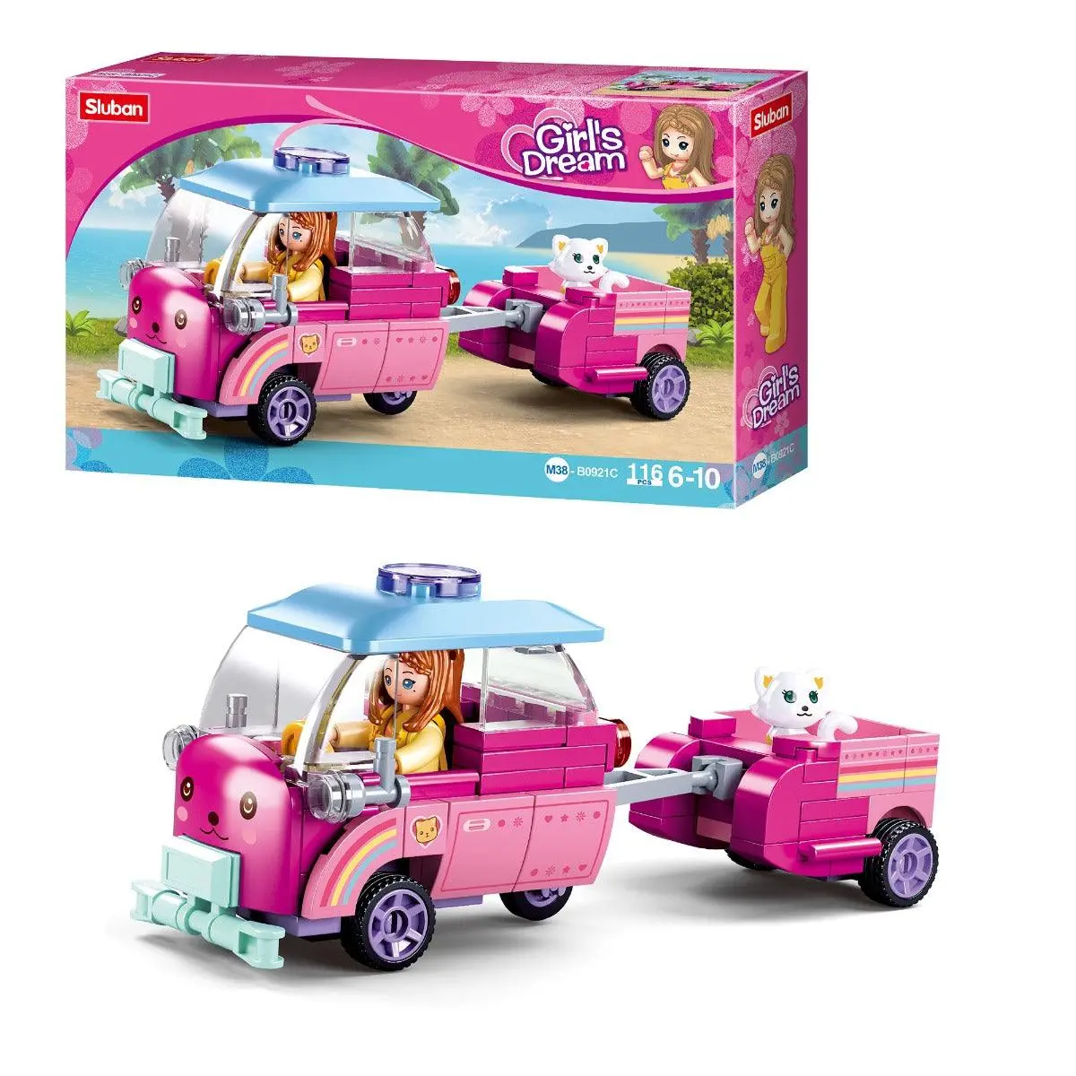 Sluban Girls Dream-Pet Car Building Blocks For Ages 6+ 1