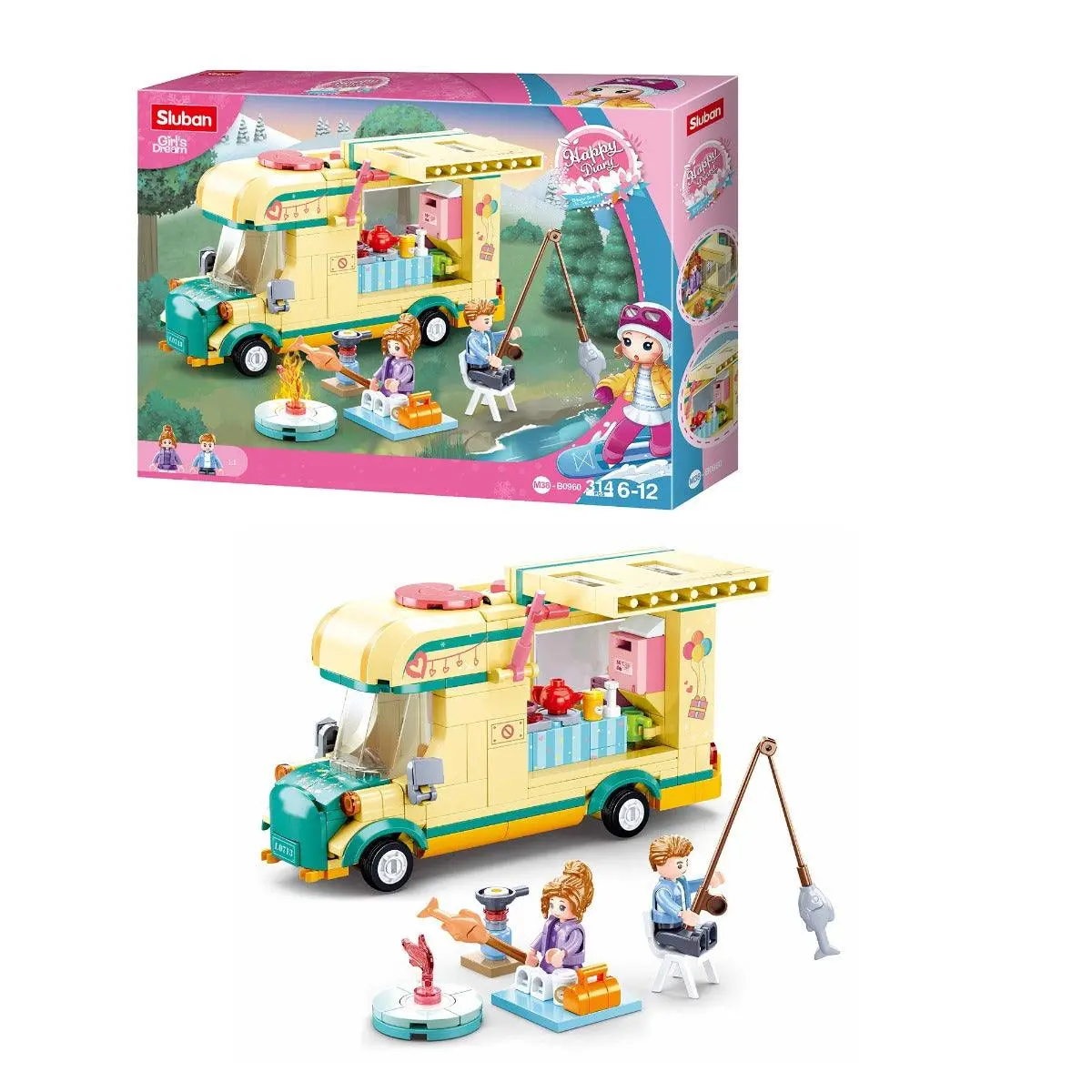 Sluban Happy Diary Camper Building Blocks For Ages 6+ 1