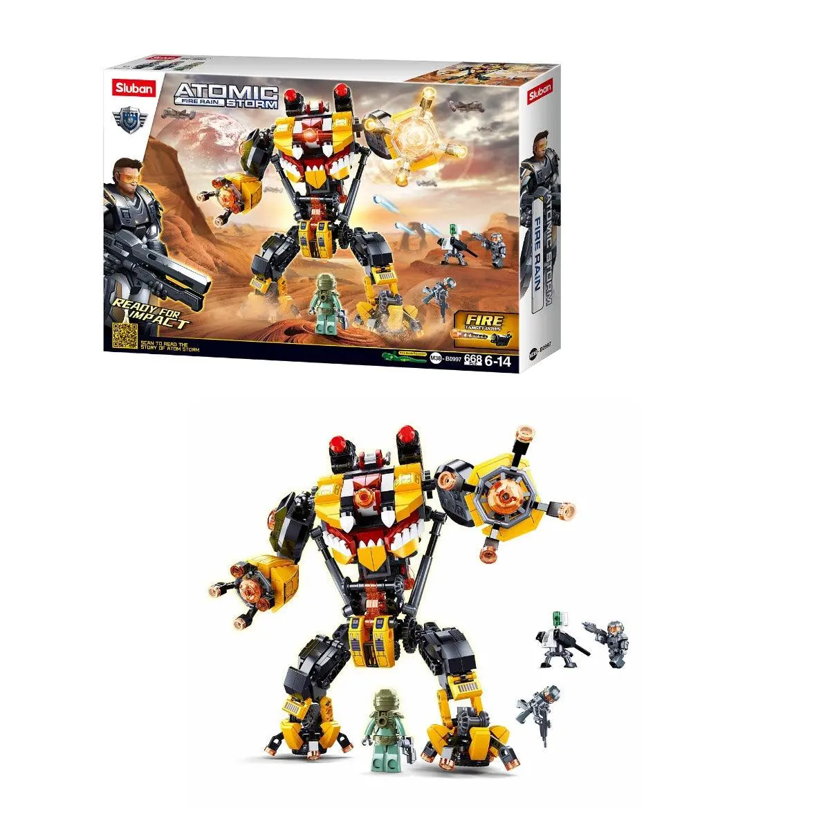 Sluban Fire Rain-Inquisitor Robot Building Blocks For Ages 6+ 1