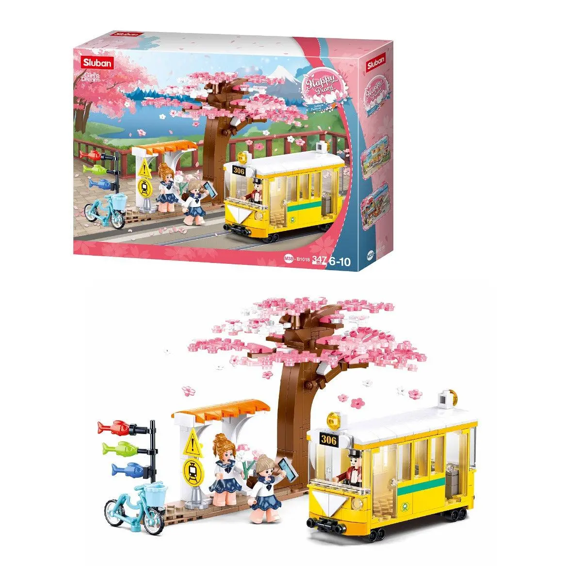 Sluban Happy Diary-Downtown Tram Building Blocks For Ages 6+ 1