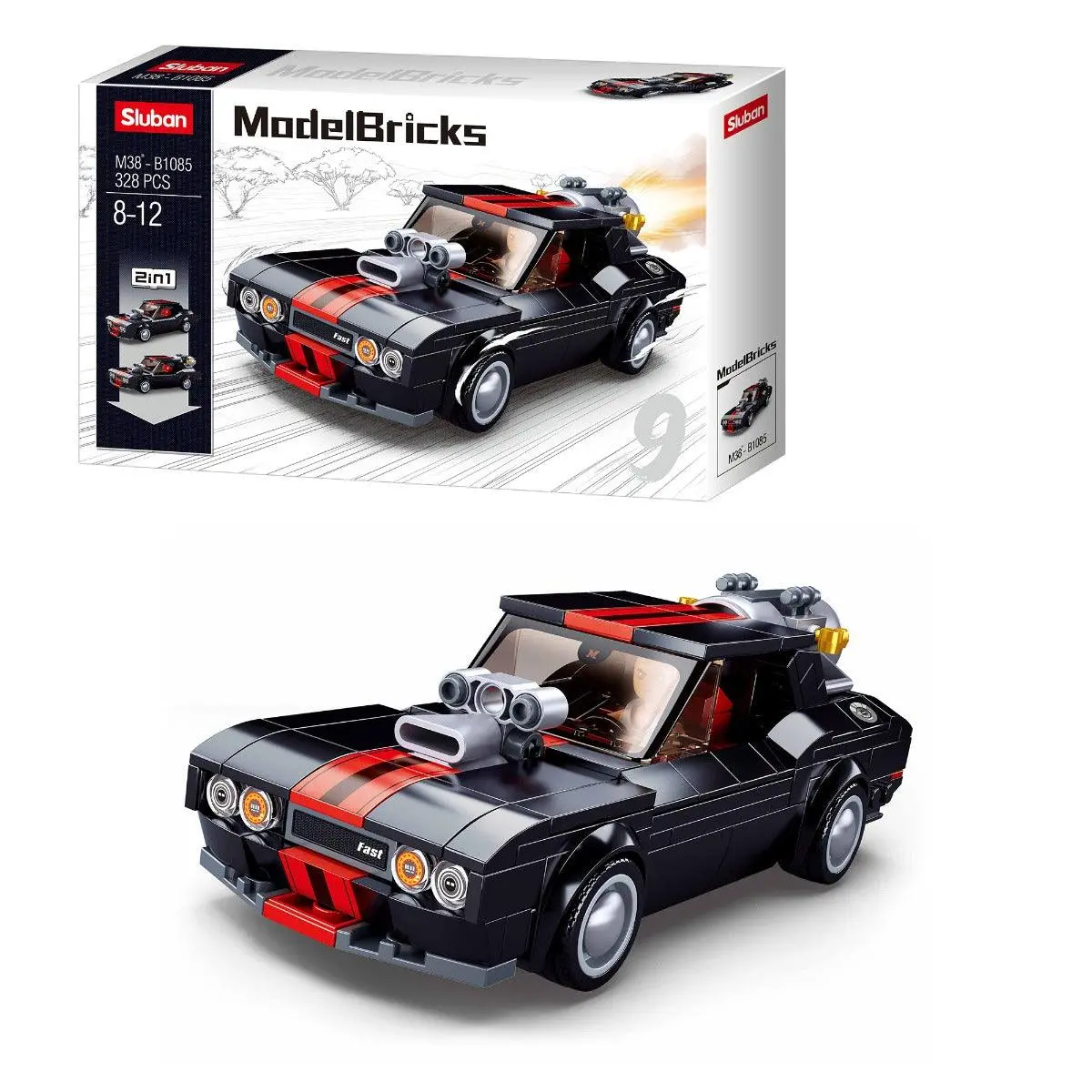 Sluban Modified Car 2In1 Building Blocks For Ages 8+ 1