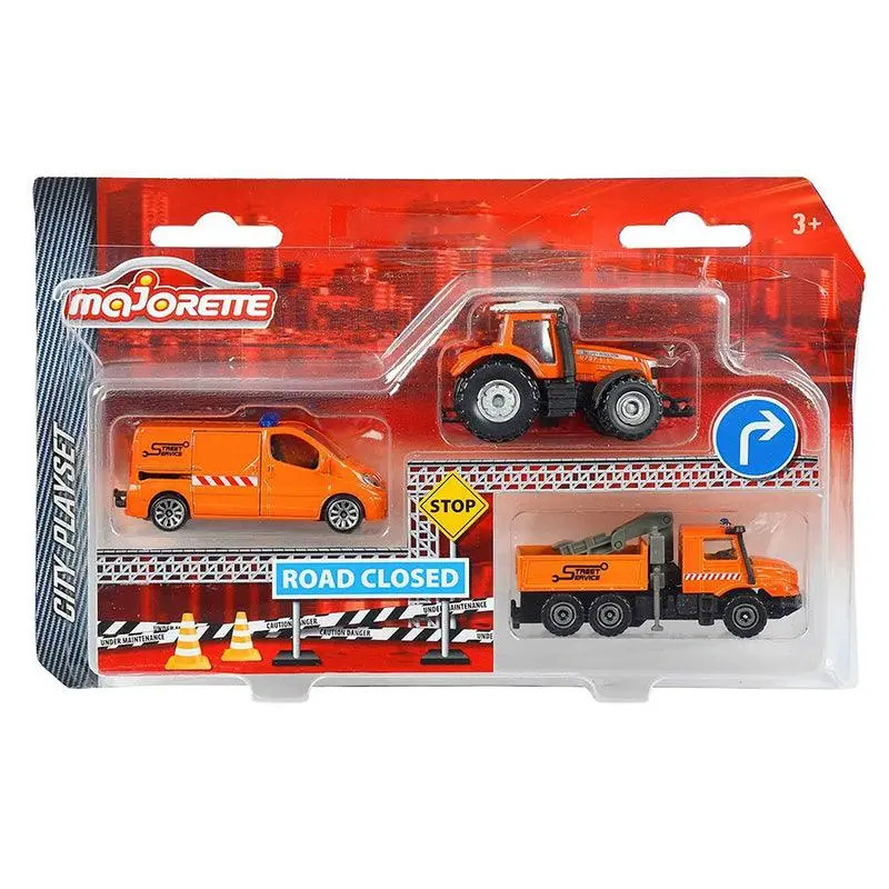 Majorette Con 3 Veic Playset, 3-Piece City Playset 1
