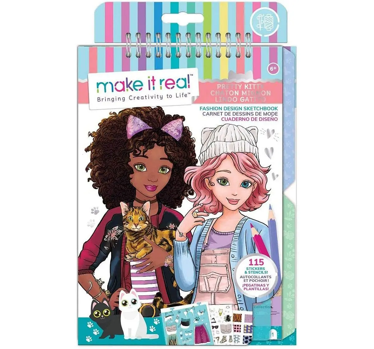 Make It Real Fashion Design Sketchbook: Pretty Kitty 1