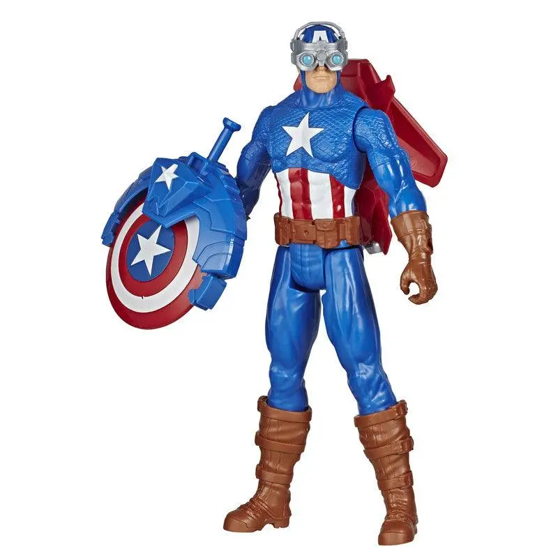 Marvel Avengers Titan Hero Series Blast Gear Captain America, 12-Inch Toy, Launcher, Projectile 1