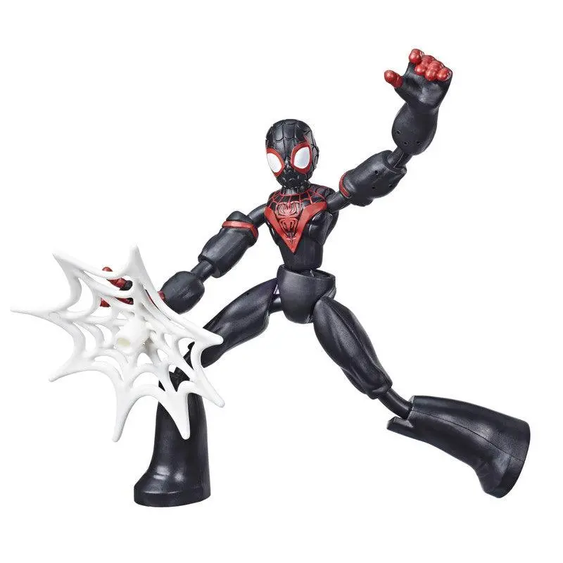 Marvel Spider-Man Bend And Flex Miles Morales, 6-Inch Flexible Action Figure, Web Accessory, Ages 6 And Up 1