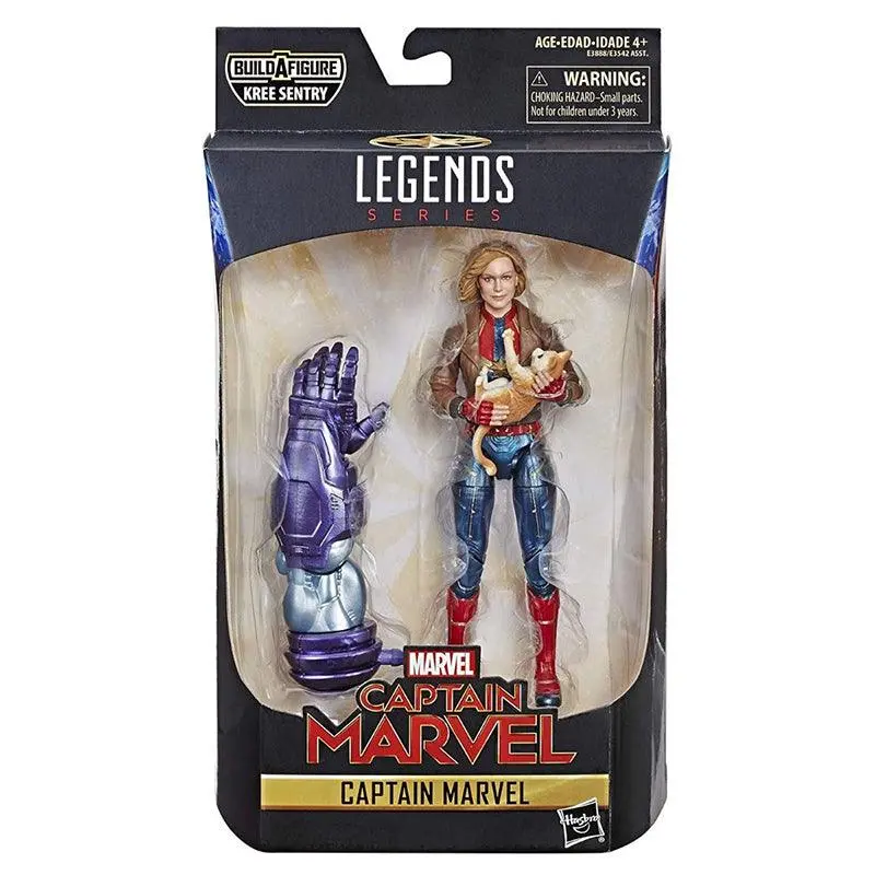 Marvel Captain Marvel 6-Inch Legends Captain Marvel In Bomber Jacket Figure 1