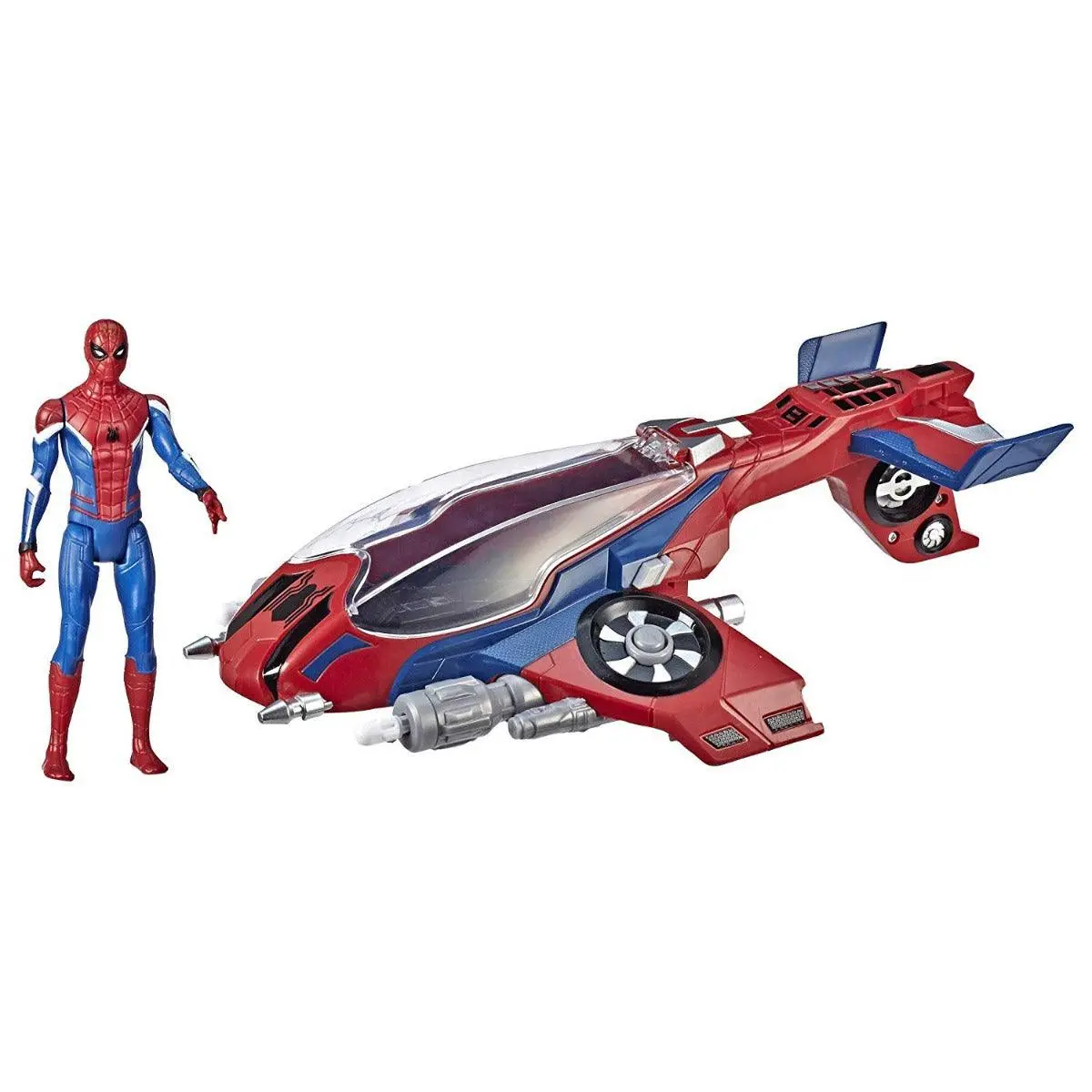 Marvel Spider-Man: Far From Home Spider-Jet With Vehicle Toy & 6 Inch Scale Action Figure 1