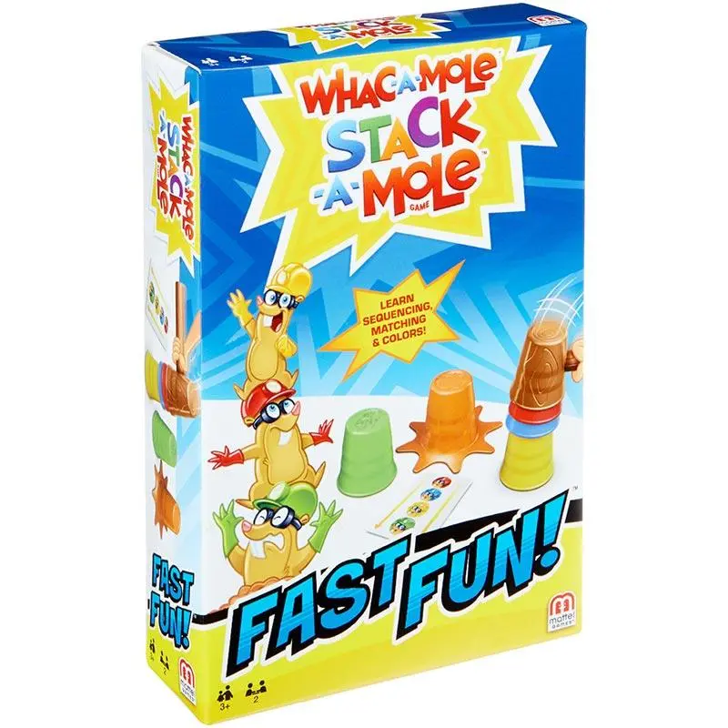 Mattel Games Whac-A-Mole Stack-A-Mole Fast Fun Game 1