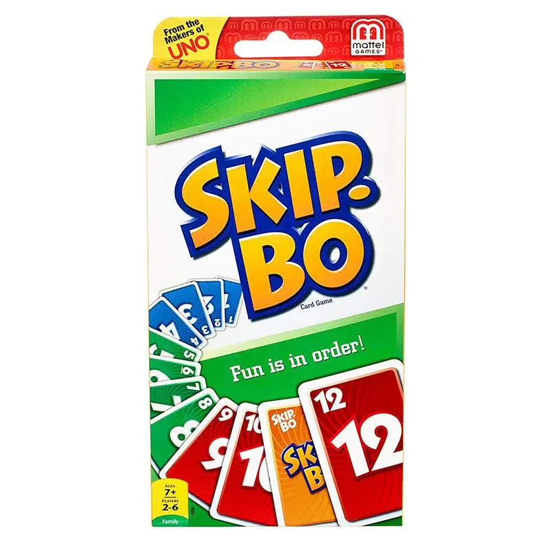 Mattel Games Uno Skip Bo Family & Friends Card Game For Ages 7+ 1