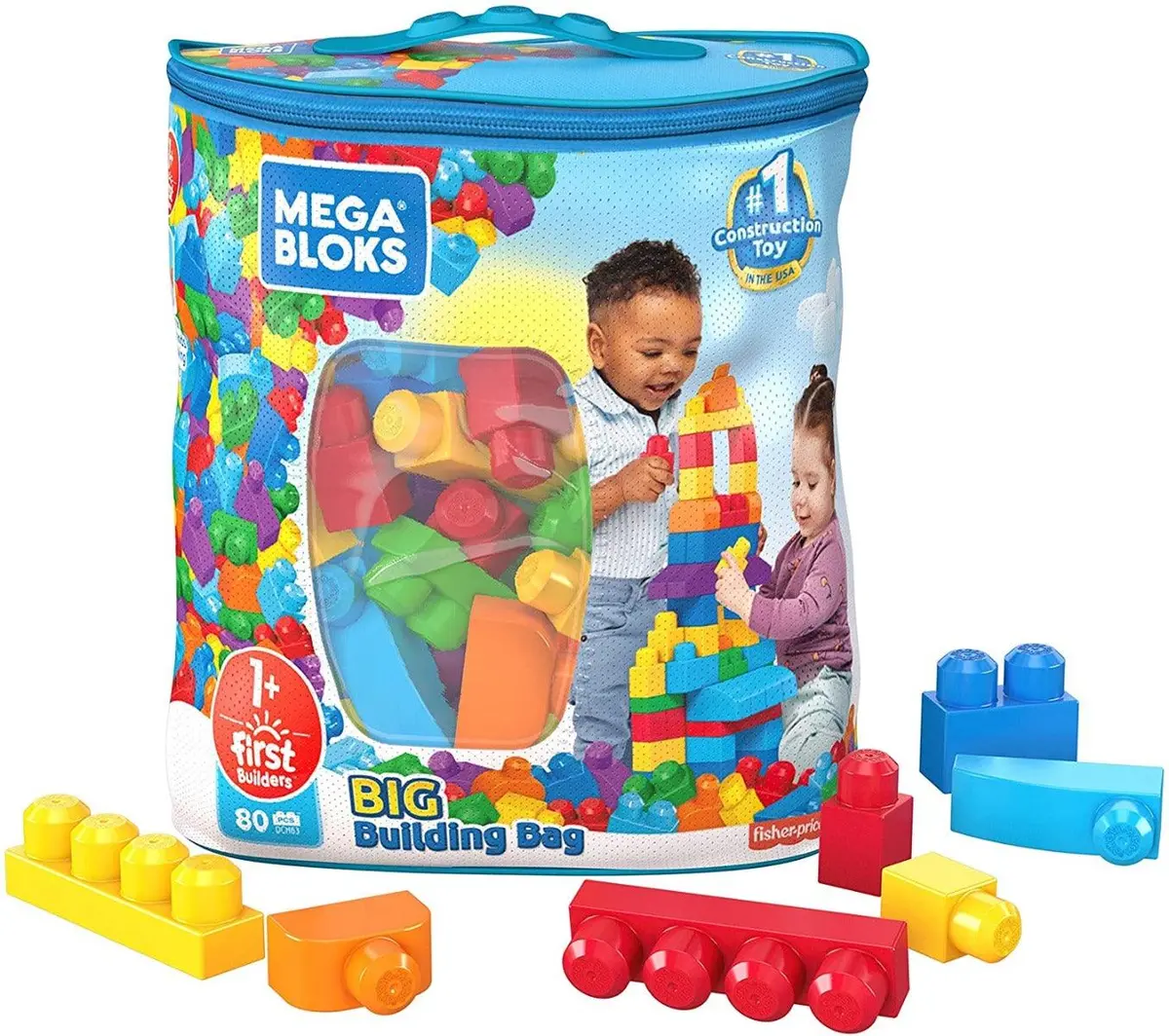 Mega Bloks First Builders Big Building Bag 80 Piece Set 1
