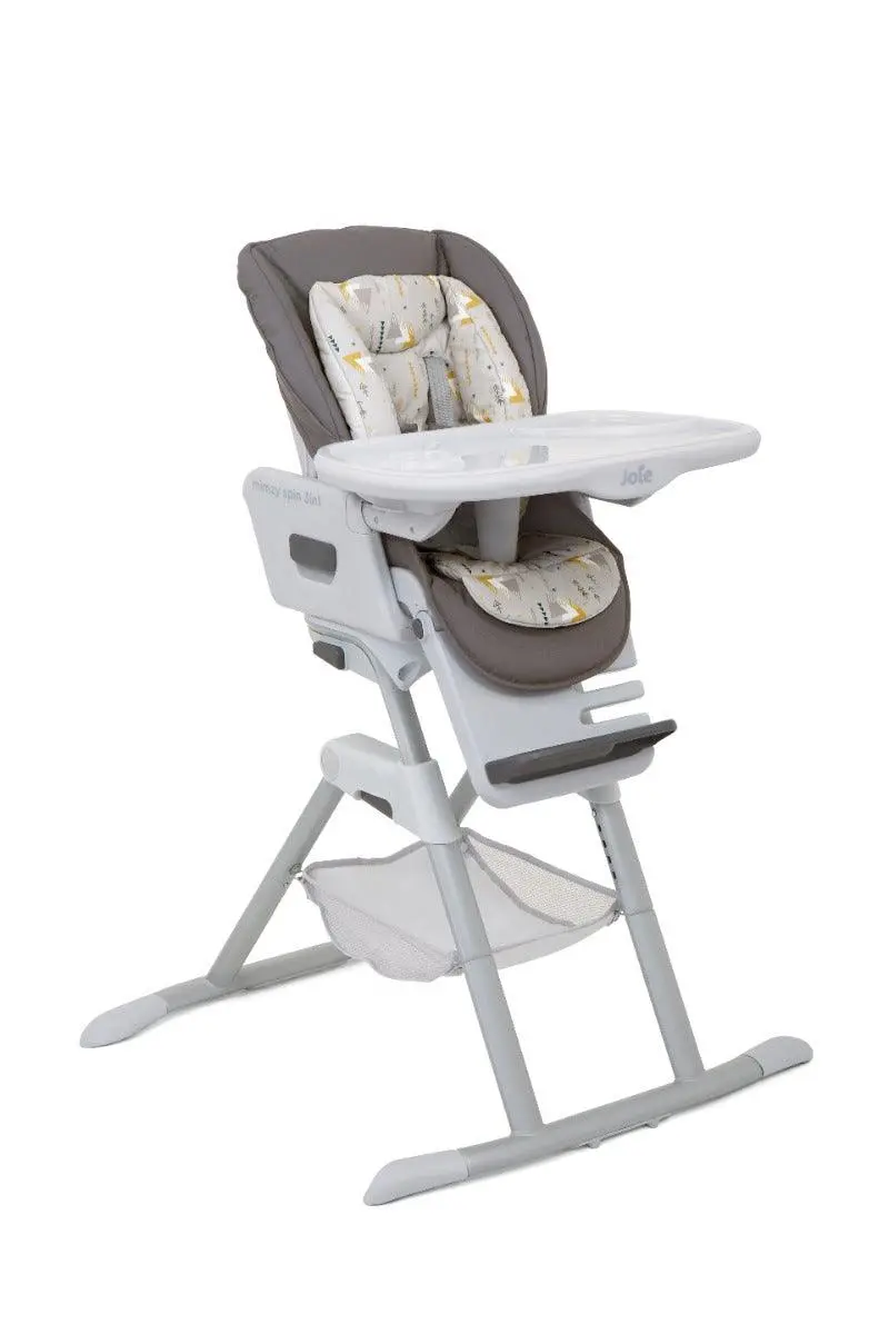 Joie Mimzy Spin 3 In 1 High Chair Geometric Mountains - Portable Booster Seat For Ages 0-3 Years 1