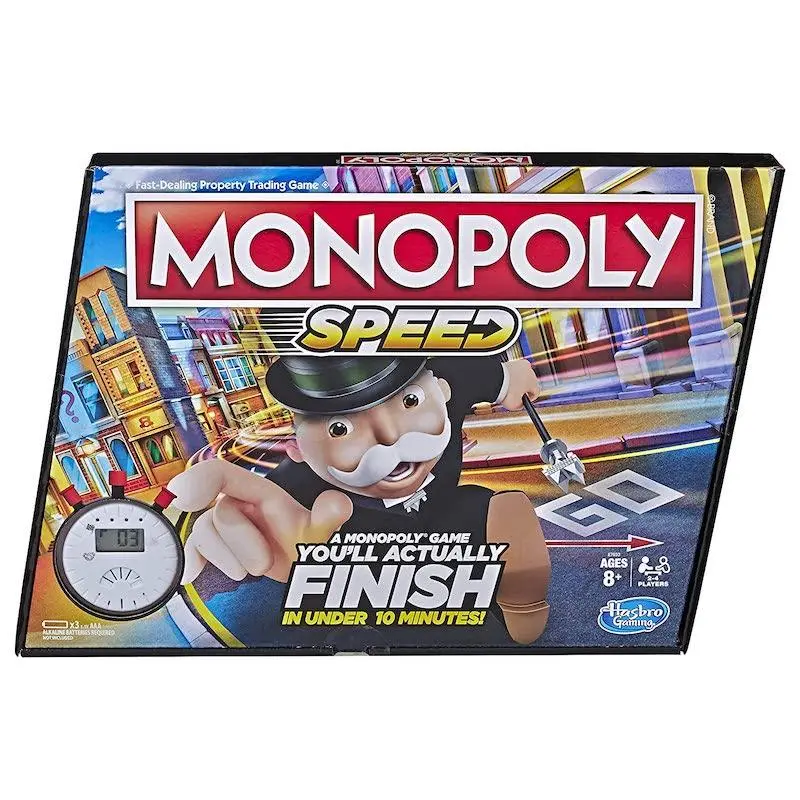 Monopoly Speed Board Game, Play Monopoly In Under 10 Minutes, Fast-Playing Monopoly Board Game For Ages 8 And Up, Game For 2-4 Players 1