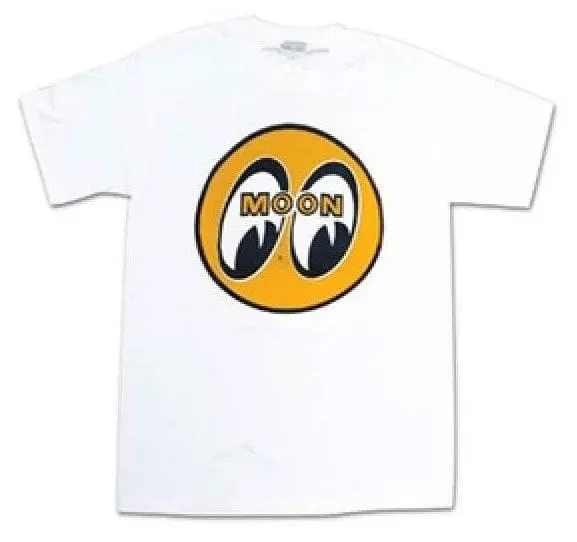 Mooneyes Vintage-Style White Cotton T-Shirt – Unisex Fit 1