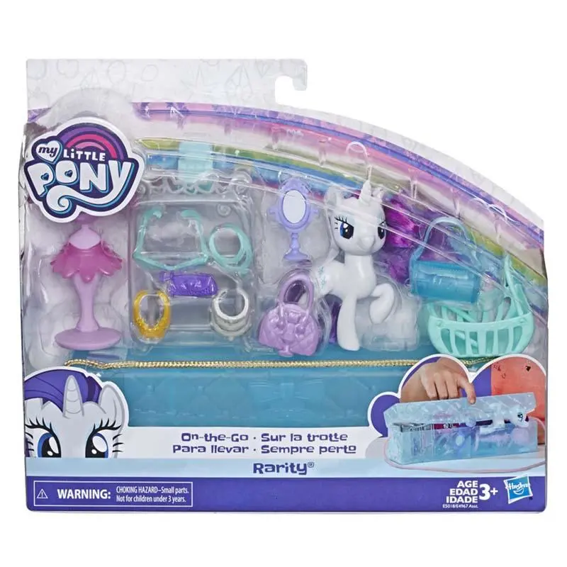 My Little Pony Toy On-The-Go Rarity-White 3-Inch Pony Figure With 14 Accessories And Storage Case, Kids Ages 3 Years Old And Up 1