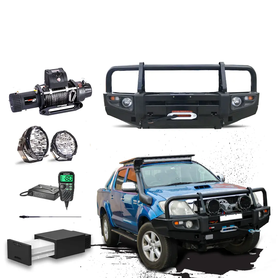 N70 Hilux Touring Pack Suits: 2005-07/2011 - Prem Bullbar, Winch, Lights, Uhf + Free Fridge 1