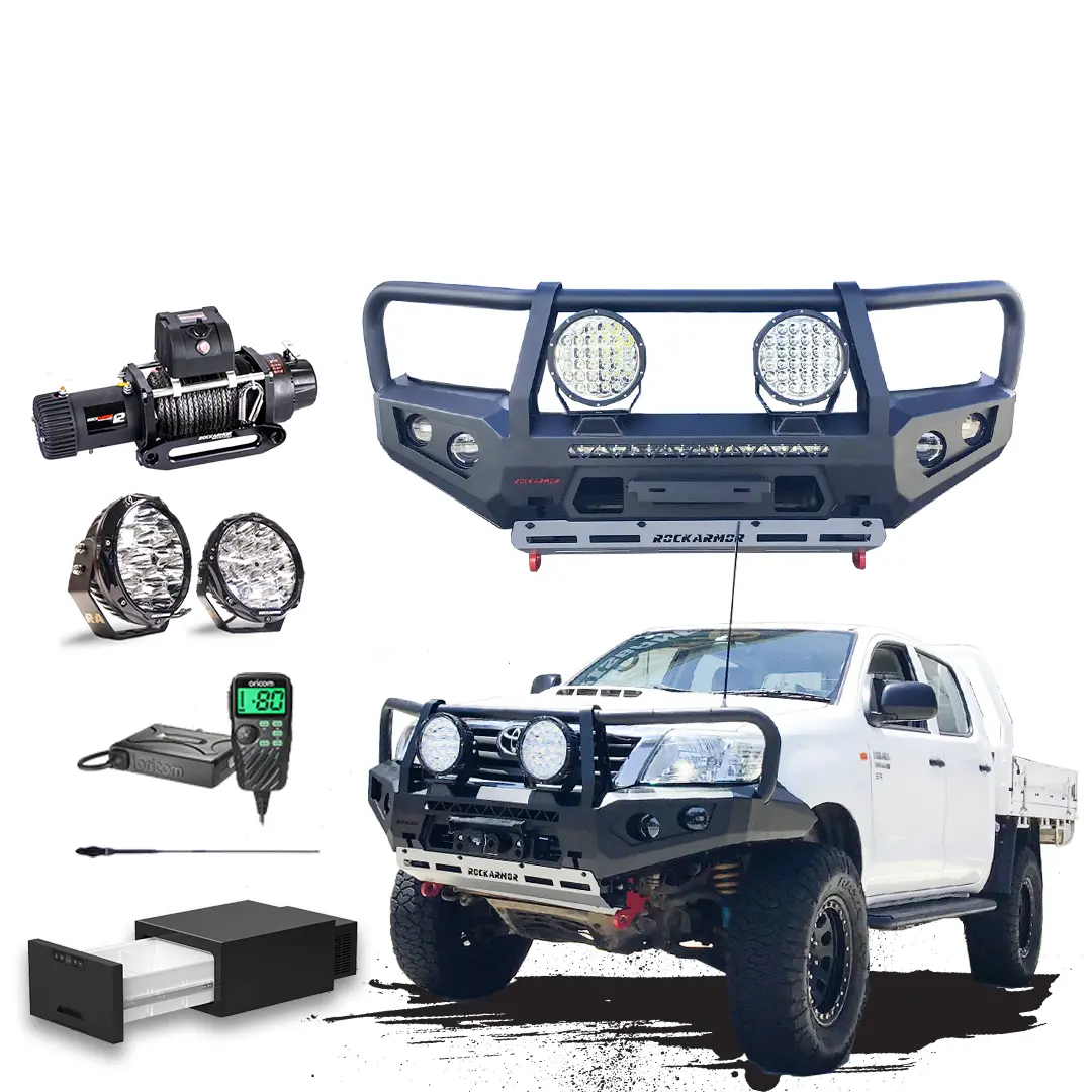 N70 Hilux Touring Pack Suits: N70 Hilux 08/2011 - 08/2015 - Bullbar, Winch, Lights, Uhf + Free Fridge 1