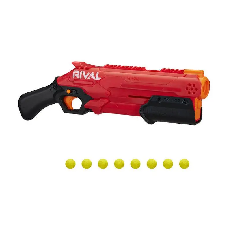 Nerf Rival Takedown Xx-800 Blaster -- Pump Action, Breech-Load, 8-Round Capacity, 90 Fps, 8 Official Rival Rounds -- Team Red 1