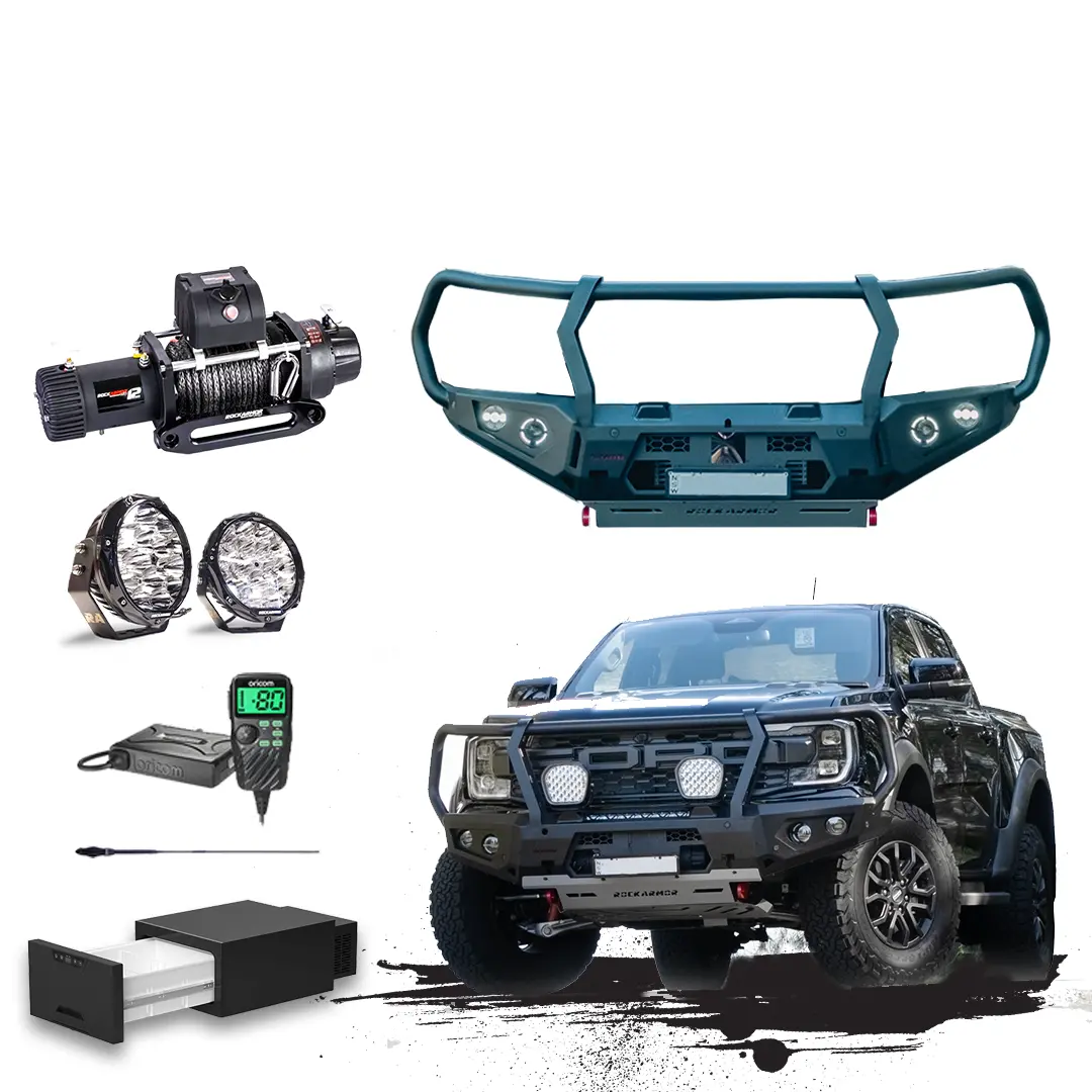 Next Gen Raptor Touring Pack Suits: Next Gen Ford Raptor - Bullbar, Winch, Lights, Uhf + Free Fridge 1